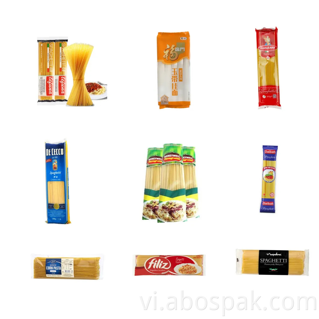 Túi tự động Pasta Spaghetti Stick Noodles Flow Wrapping Wrap Máy đóng gói có cân